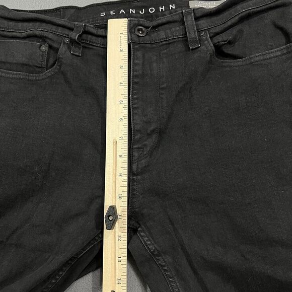 Sean John Jeans Mens 36x34 Black Panther Patches‎ Distressed Y2K Tapered - Picture 7 of 14
